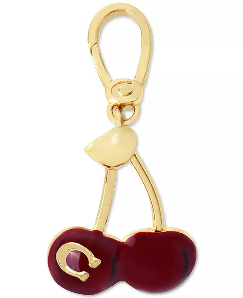 COACH Gold-Tone Collectible Signature C Cherry Charm
