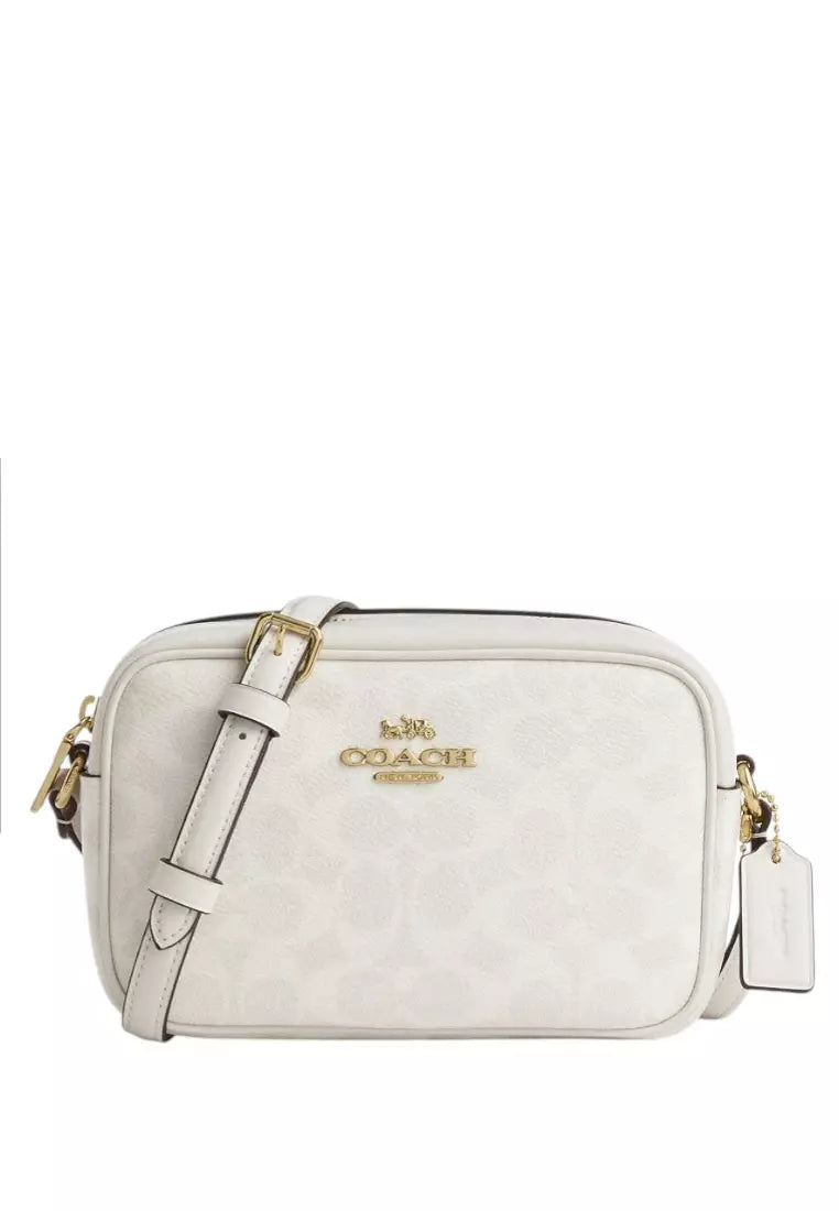 COACH Mini Jamie Camera Bag in Signature Canvas - Glacier White