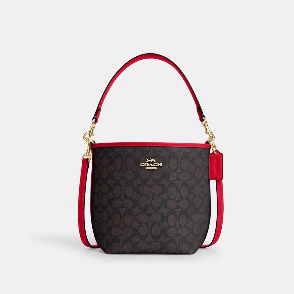 COACH City Bucket - Mahogany/Red Preloved