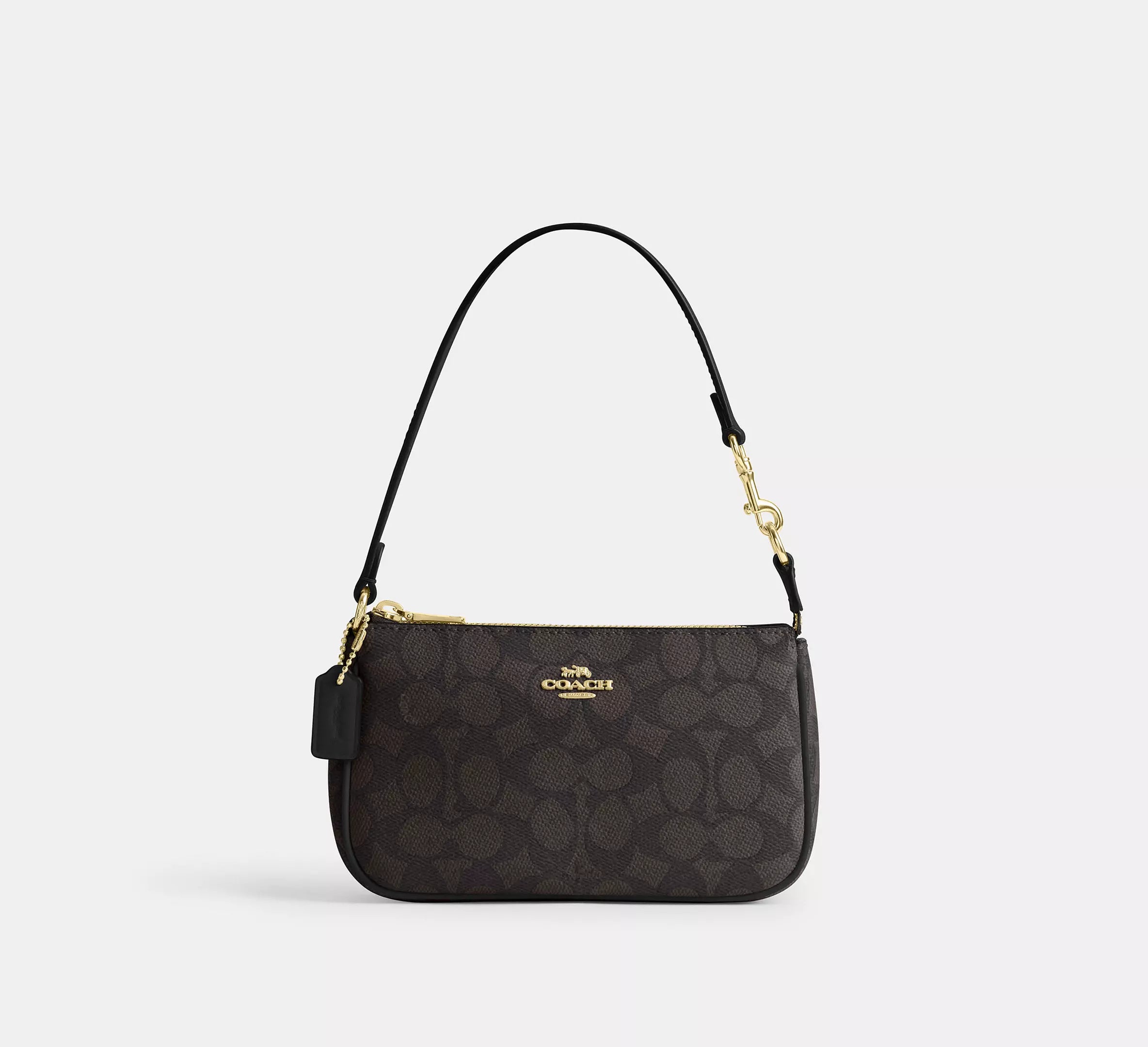 COACH Nolita 19 In Blocked Signature Canvas In Mahogany