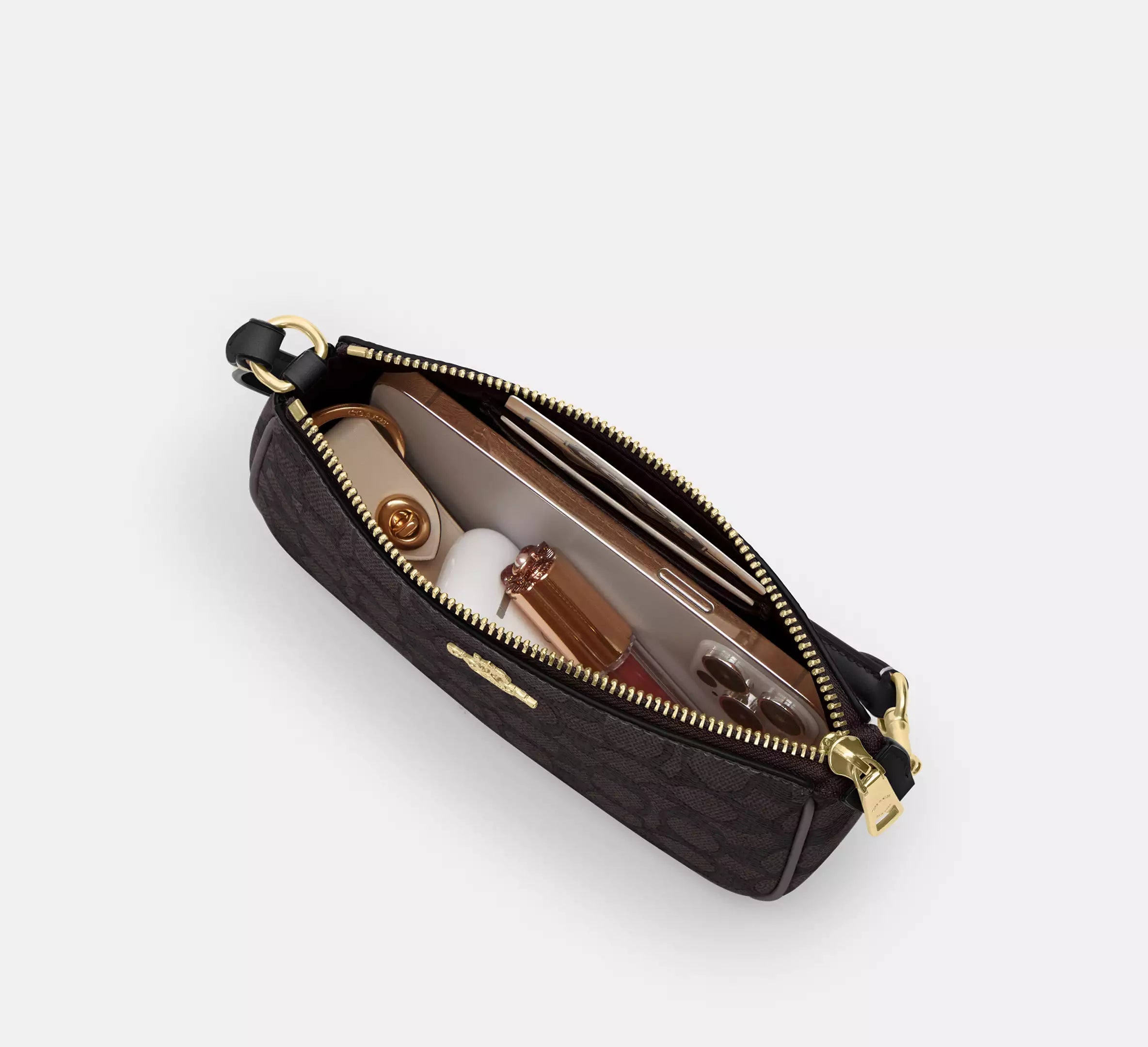 COACH Nolita 19 In Blocked Signature Canvas In Mahogany