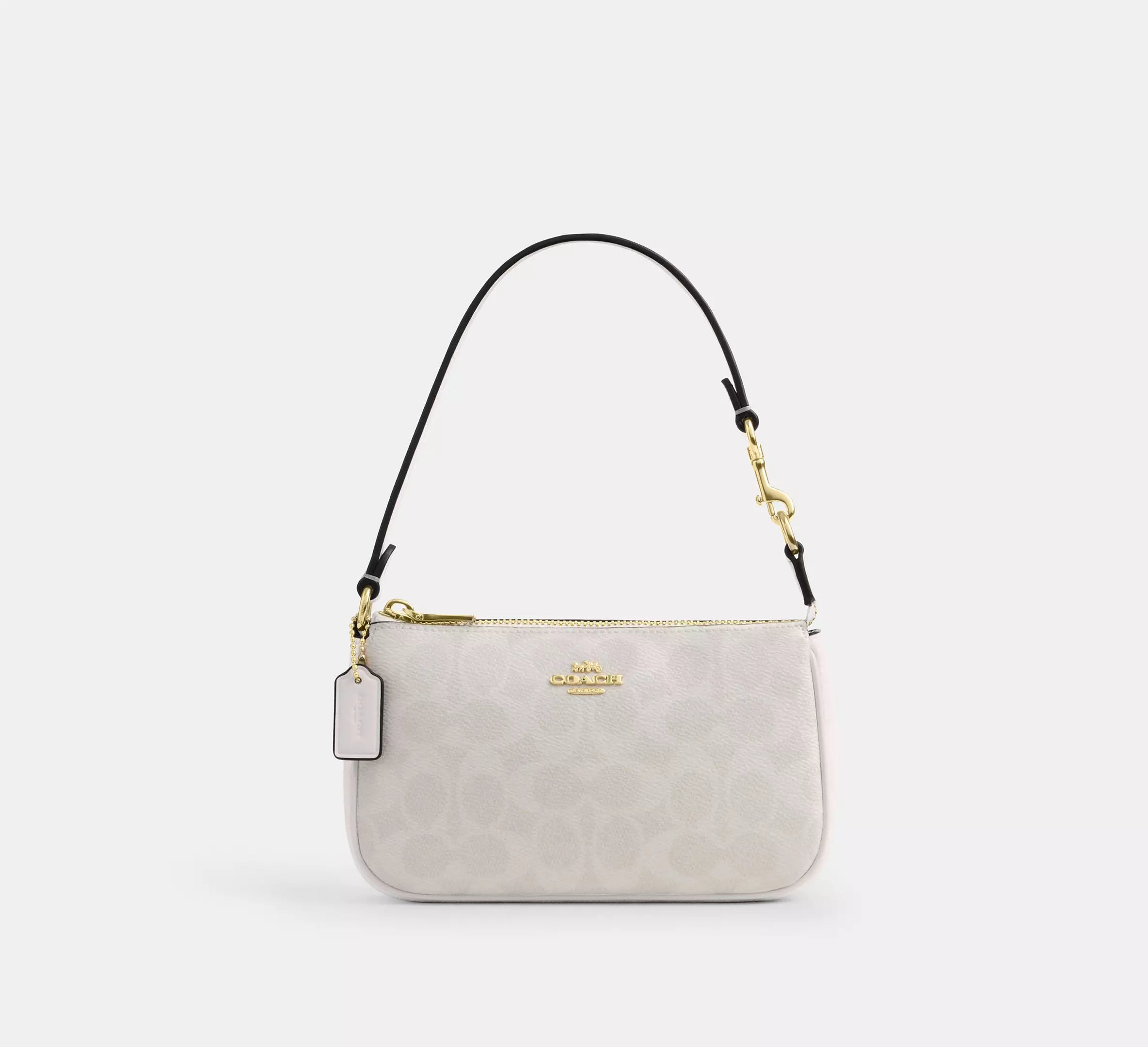 COACH Nolita 19 In Blocked Signature Canvas In Glacier White