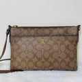 COACH East/West Crossbody Small Slim Khaki Brown