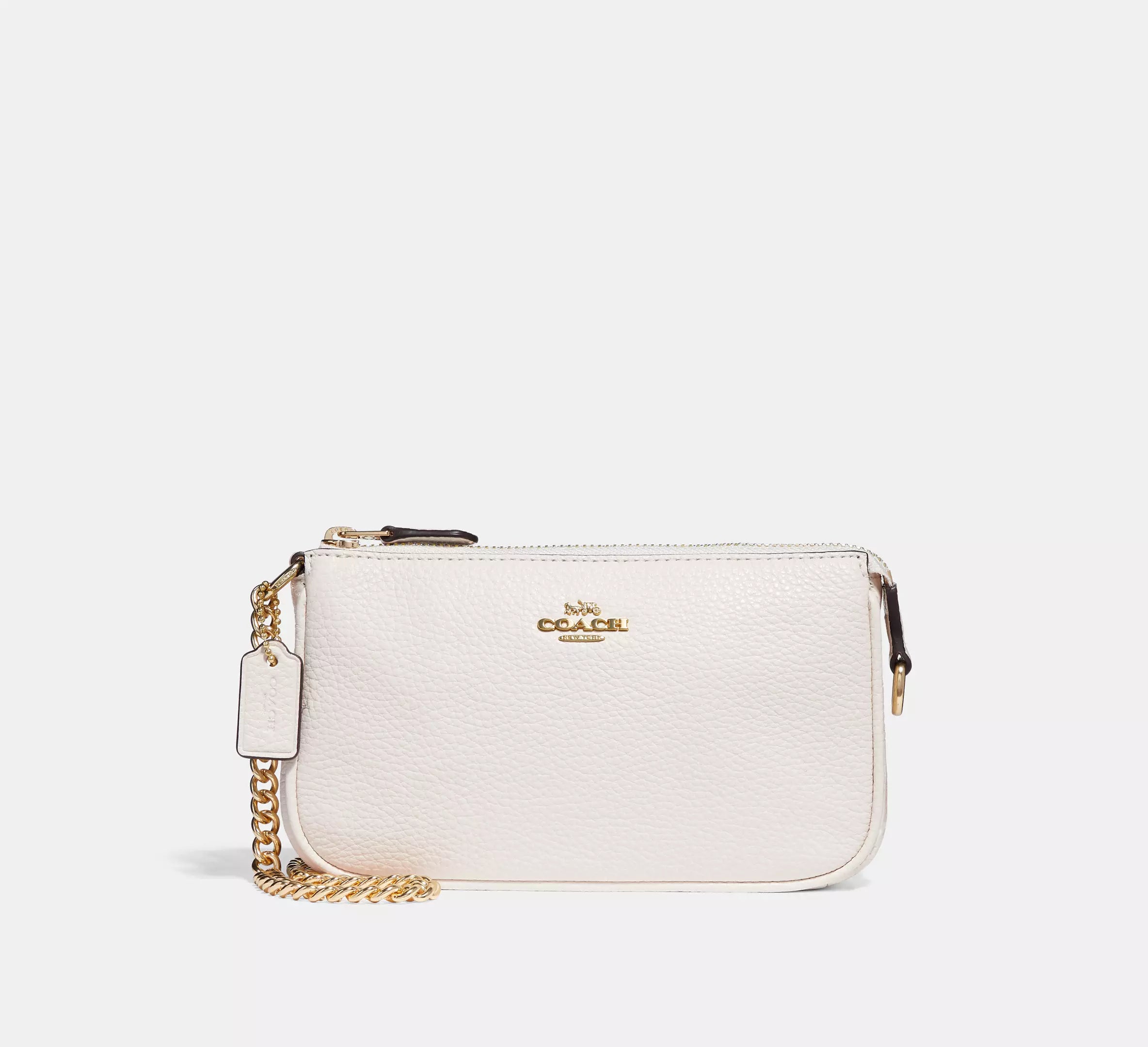 COACH White Grained Leather Nolita
