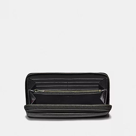 COACH Accordion Wallet in Signature Canvas - Mahogany/Black