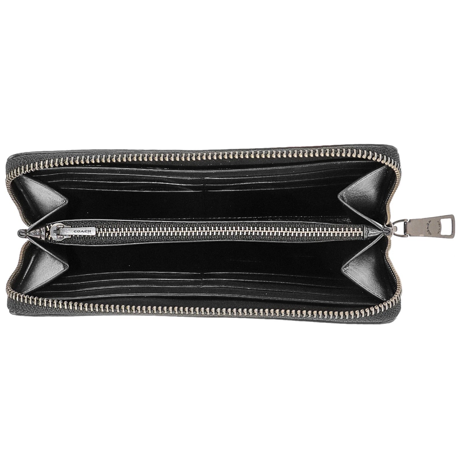 COACH Accordion Wallet in Signature Canvas - Khaki/Black
