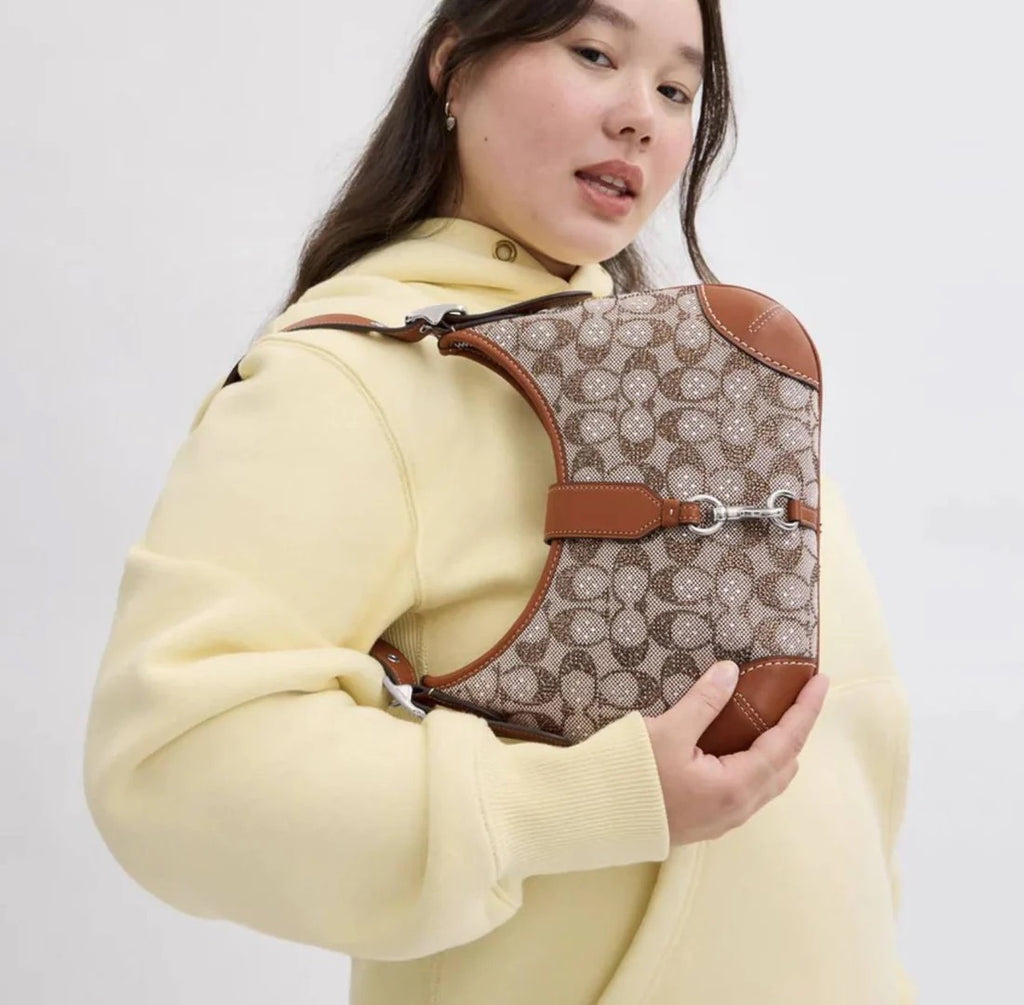 COACH Retail Hamptons Hobo Small Shoulder Brown Bag
