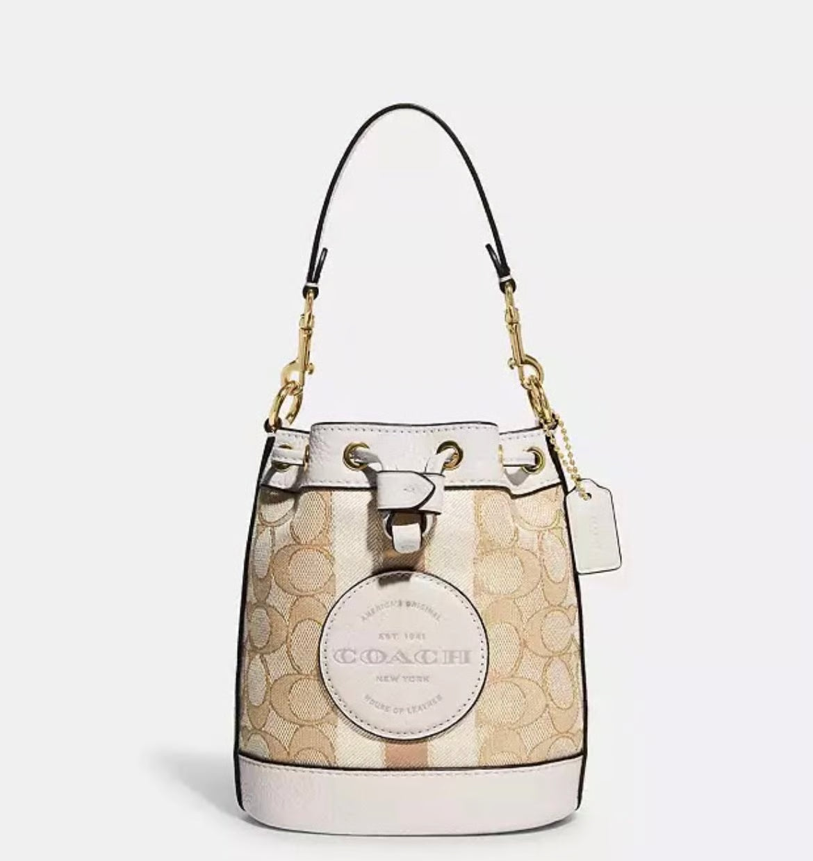 COACH Dempsey Bucket in Signature Jacquard Stripe