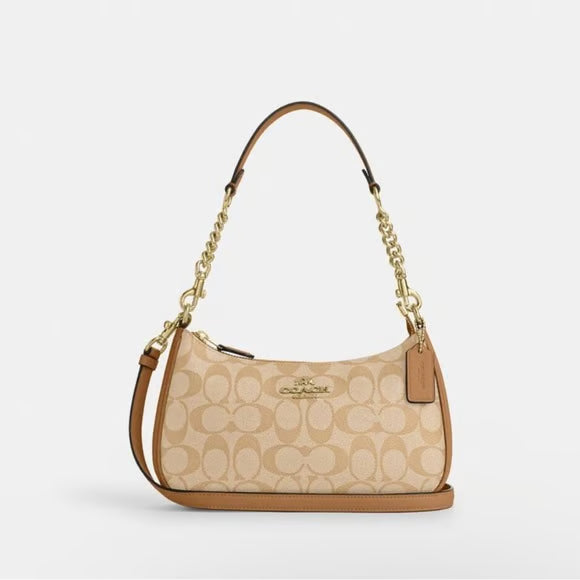 COACH Teri Signature Canvas Khaki/Saddle