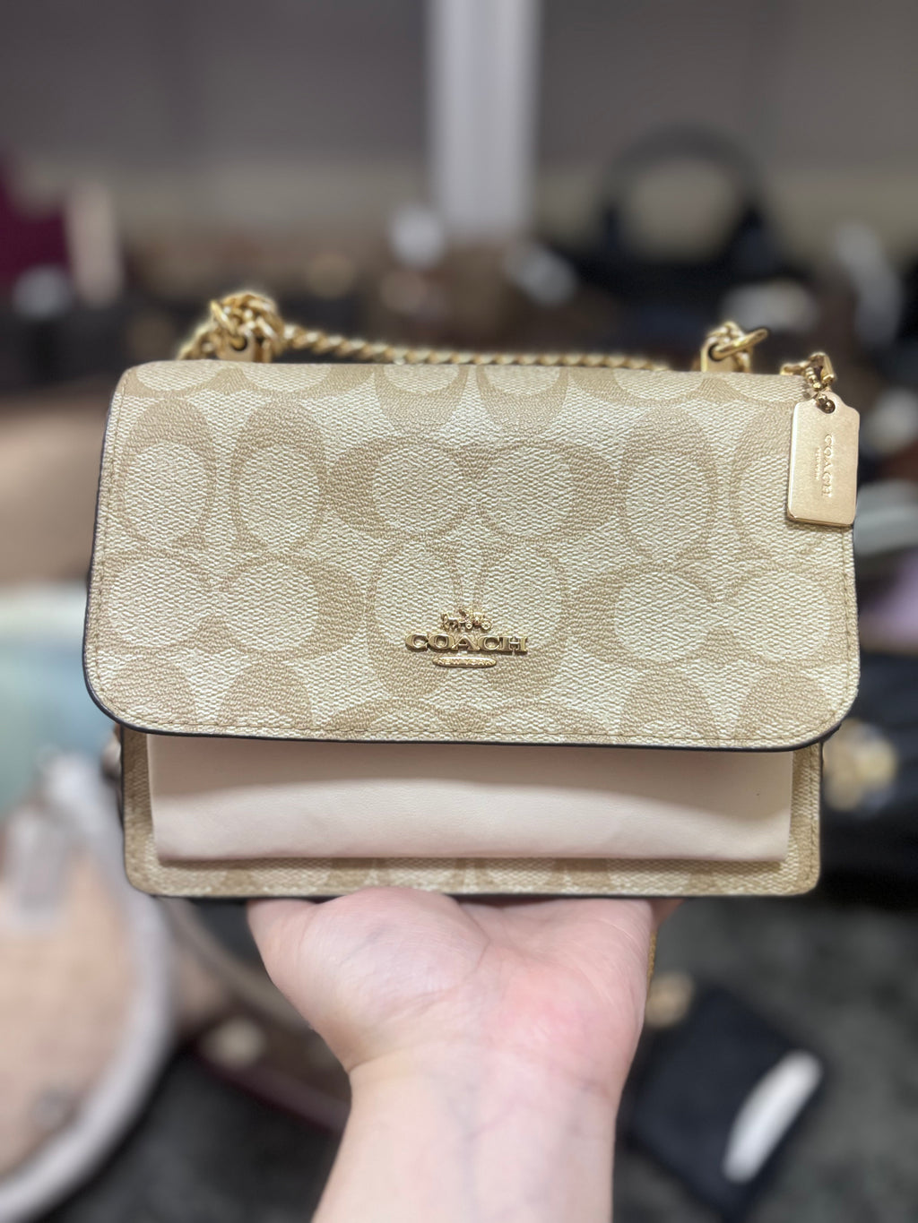 COACH Mini Klare - Khaki/Chalk