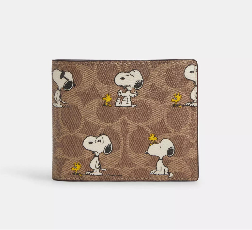 COACH X Peanuts 3-In-1 Wallet In Signature Canvas With Snoopy Print