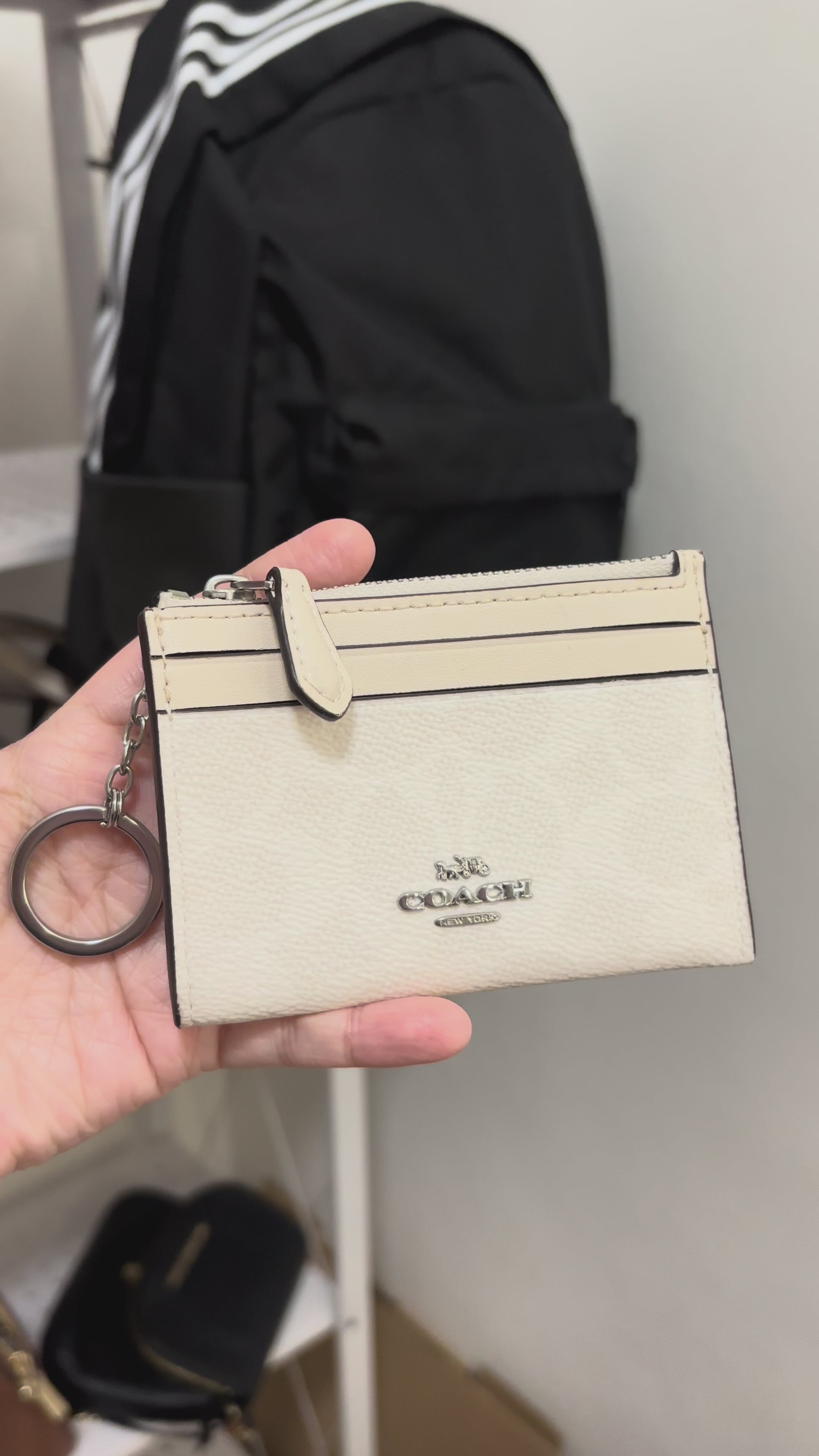 COACH Mini Skinny Id Case In Signature Canvas - Chalk/White