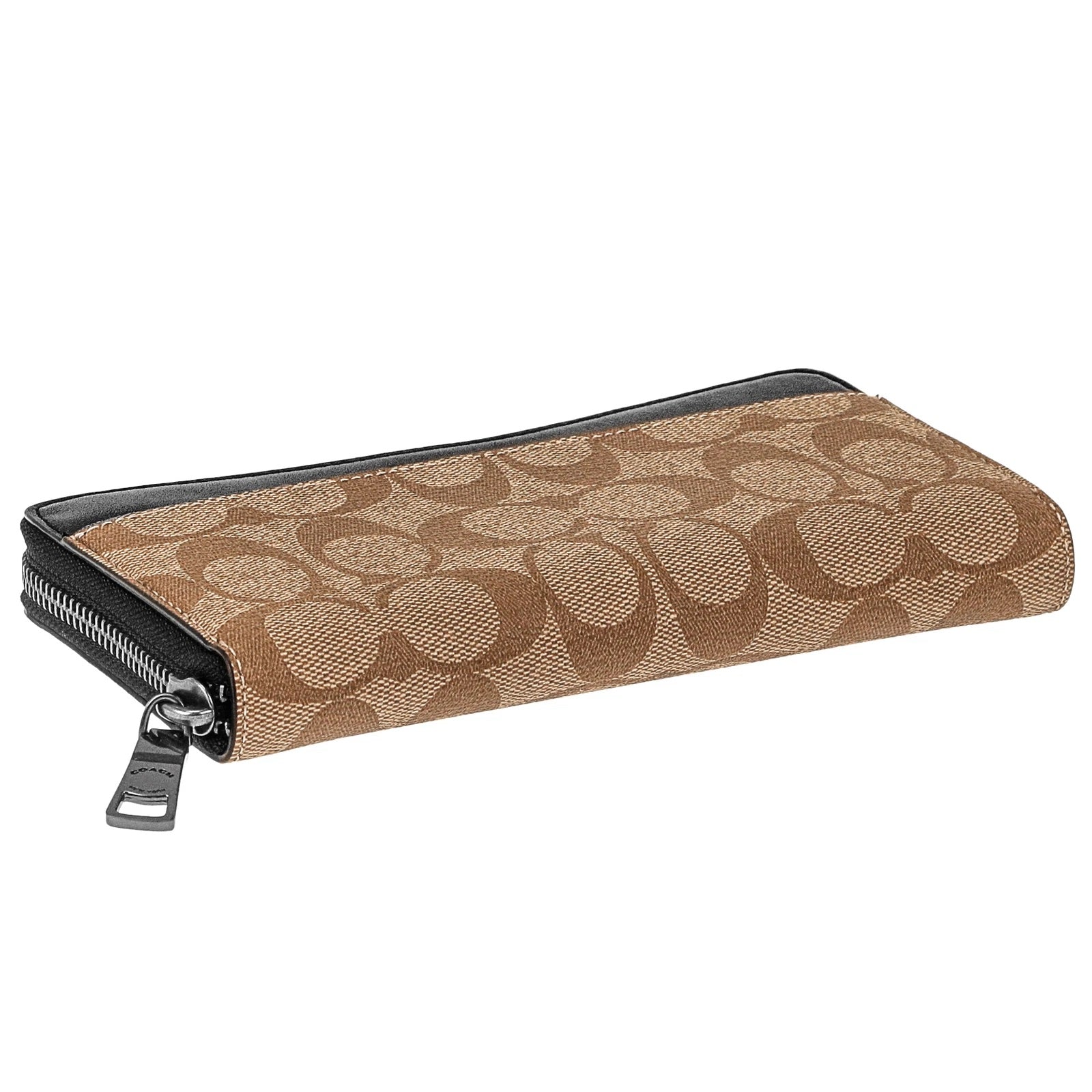 COACH Accordion Wallet in Signature Canvas - Khaki/Black