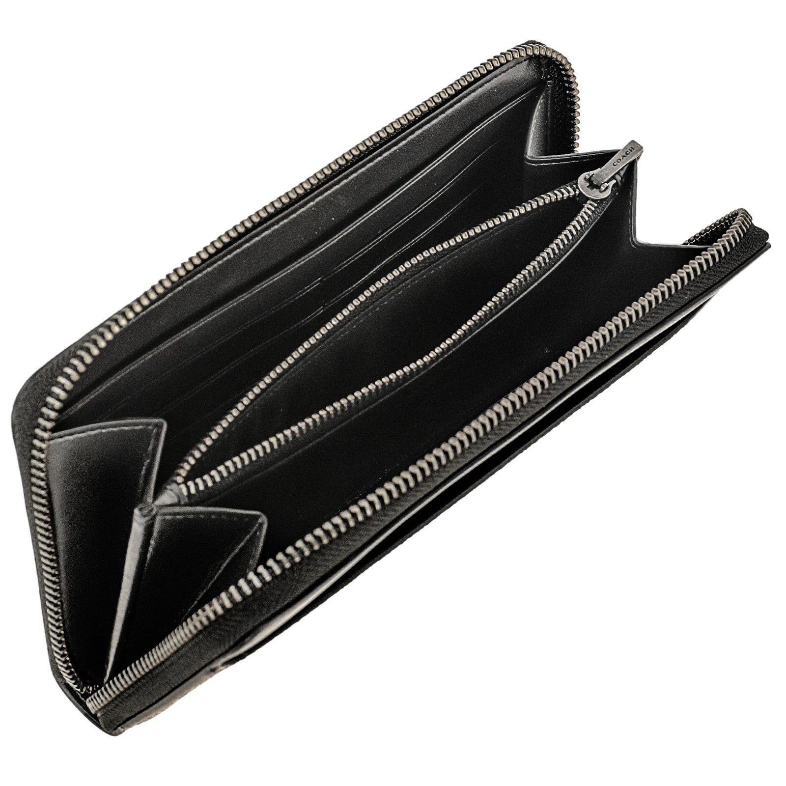 COACH Accordion Wallet in Signature Canvas - Khaki/Black