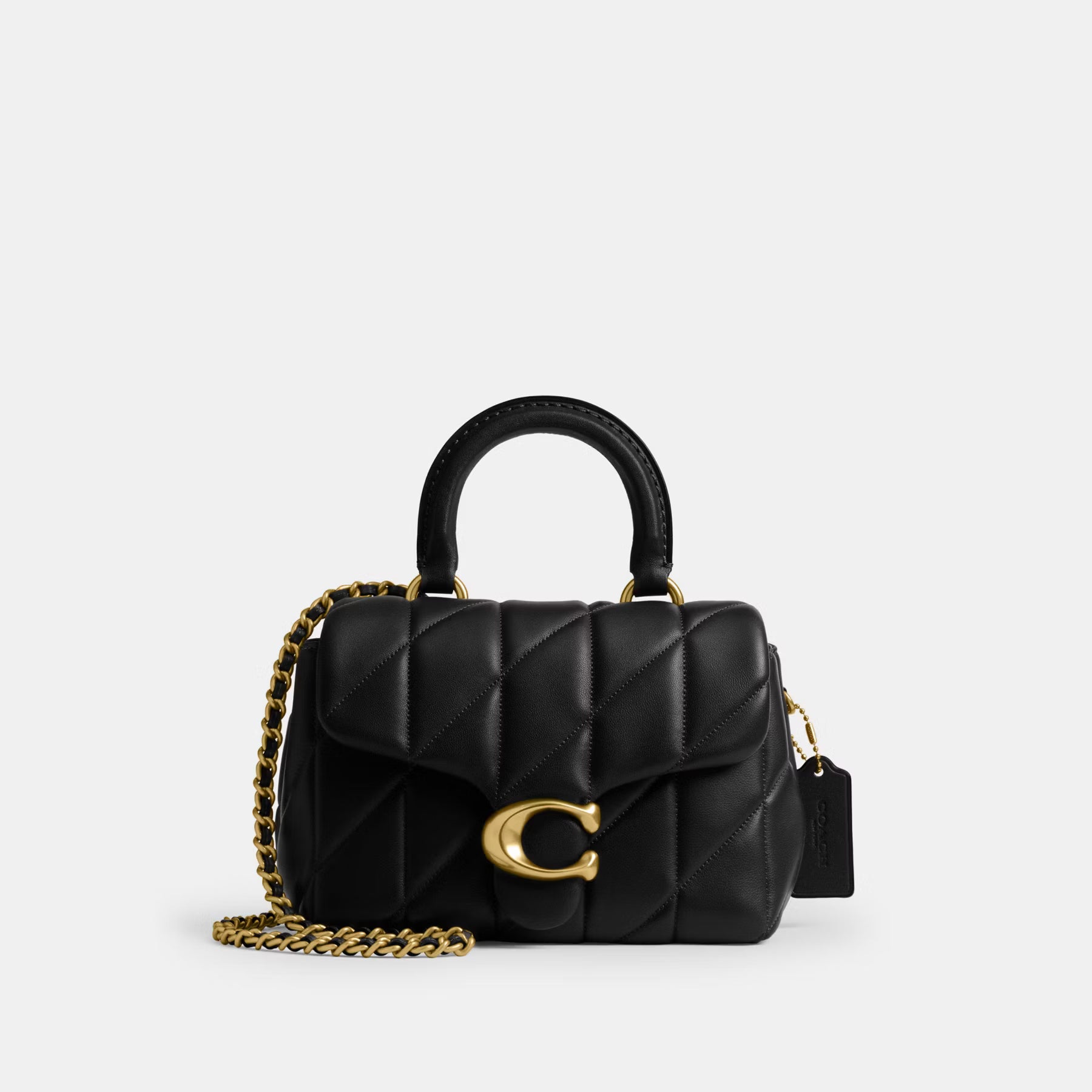 COACH Tabby Top Handle Sling with Quilting - Black