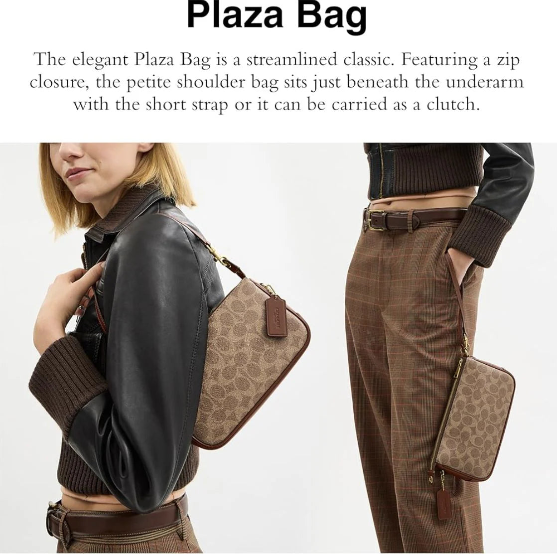 COACH Retail Plaza 22 Small Shoulder Bag in Tan Brown