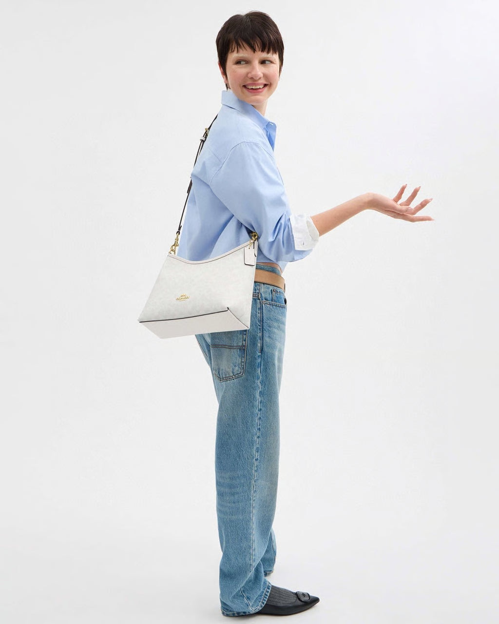 COACH Laurel in Chalk Signature Canvas