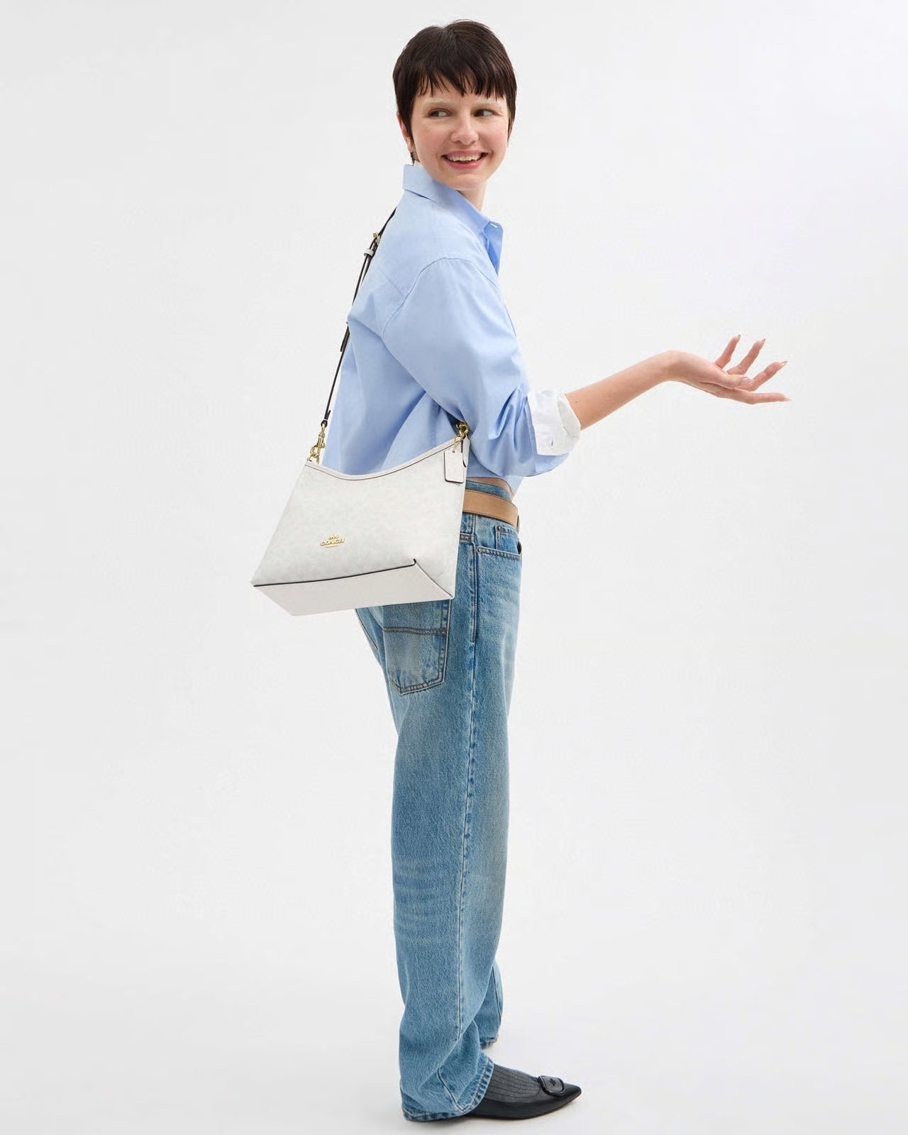 COACH Laurel in Chalk Signature Canvas